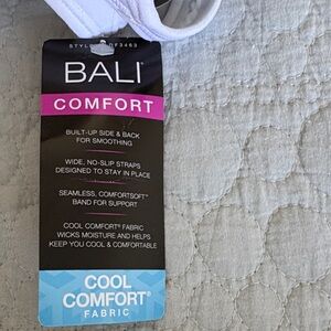 Bali Comfort Bra with White and Blue Accents